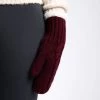Just Cozy Dark Cherry - Cozy Lined Mittens