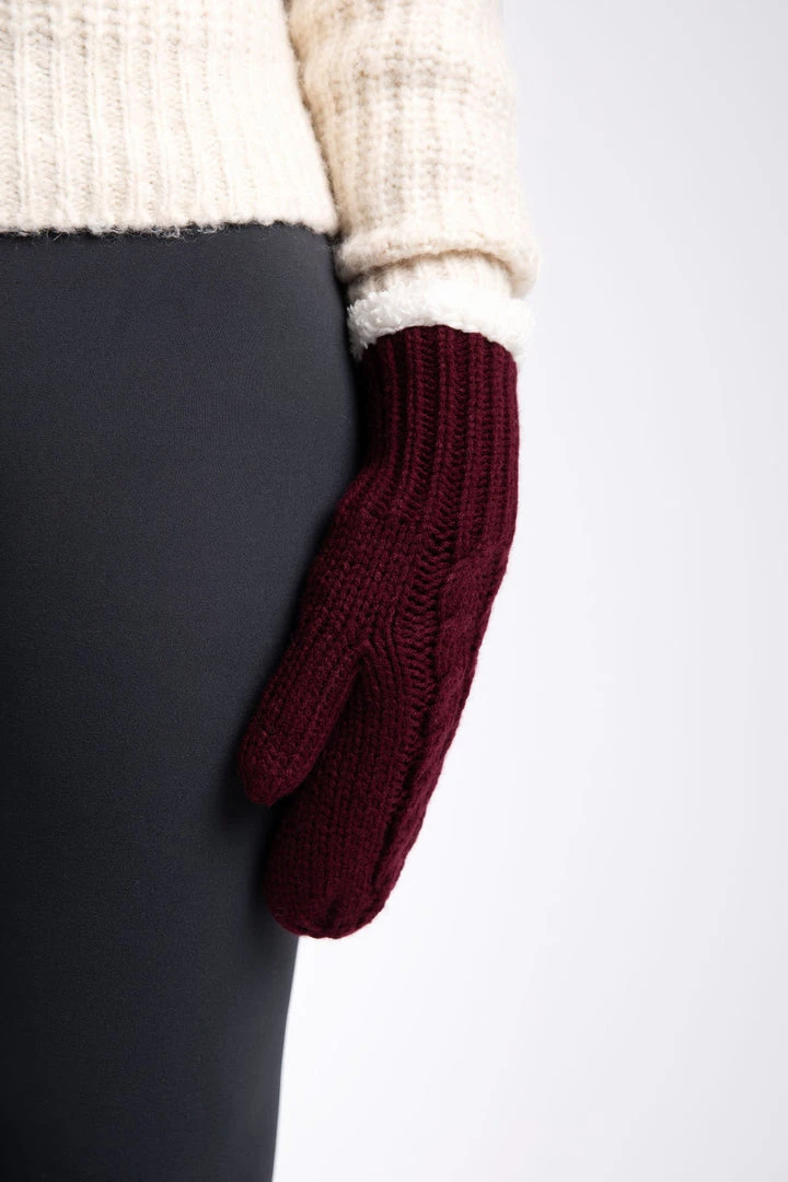 Just Cozy Dark Cherry - Cozy Lined Mittens 3 Just Cozy Dark Cherry - Cozy Lined Mittens