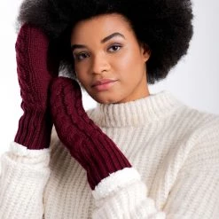 Just Cozy Dark Cherry - Cozy Lined Mittens