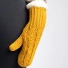 Just Cozy Yellow - Cozy Lined Mittens Knitted Mittens