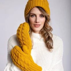 Just Cozy Mustard Yellow - Cozy Lined Hat Knitted Hats