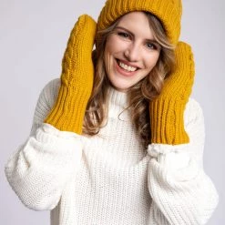 Just Cozy Mustard Yellow - Cozy Lined Hat Knitted Hats