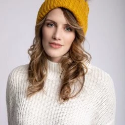 Just Cozy Mustard Yellow - Cozy Lined Hat Knitted Hats