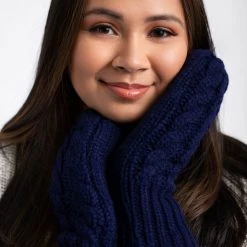 Just Cozy Blue - Cozy Lined Mittens Knitted Mittens