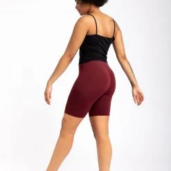 Just Cozy Maroon Shorts Biker Shorts