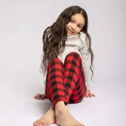 Just Cozy Red Plaid Kid's - Cozy Lined Kid's Fur-Lined