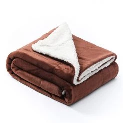 Just Cozy Blankets Dark Brown - Sherpa Blanket