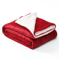 Just Cozy Red - Sherpa Blanket Blankets
