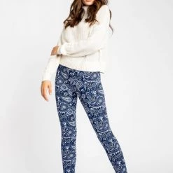 Just Cozy Blue Paisley - Cozy Lined Fur-Lined