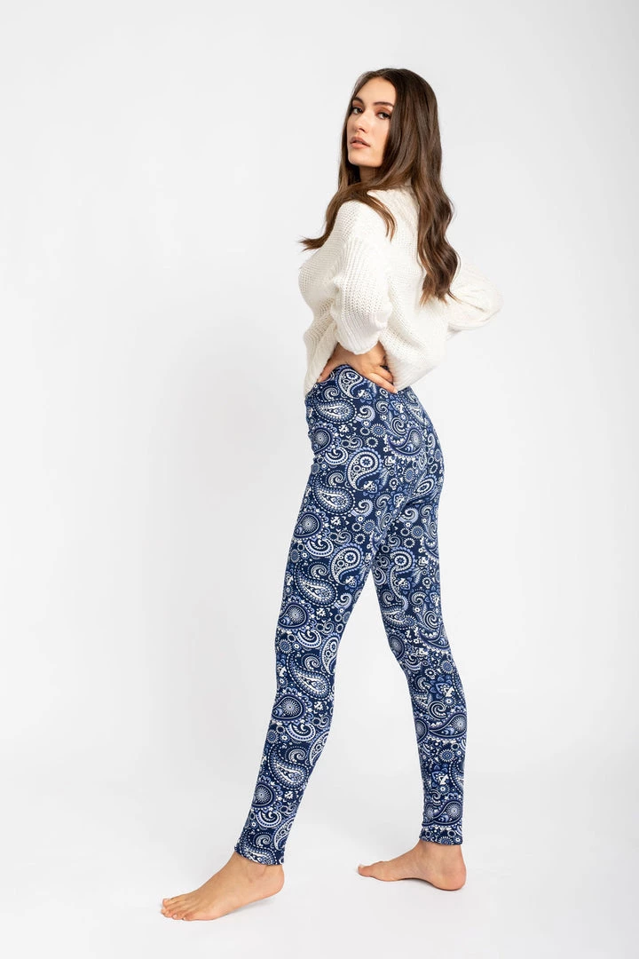 Just Cozy Blue Paisley - Cozy Lined Fur-Lined 7 Just Cozy Blue Paisley - Cozy Lined Fur-Lined