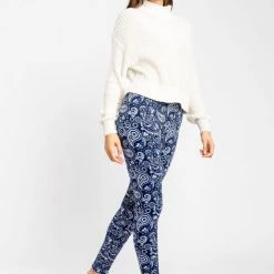 Just Cozy Blue Paisley - Cozy Lined Fur-Lined 11 Just Cozy Blue Paisley - Cozy Lined Fur-Lined