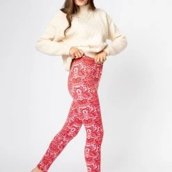 Just Cozy Fur-Lined Red Flowers - Cozy Lined