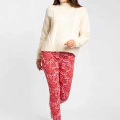 Just Cozy Fur-Lined Red Flowers - Cozy Lined