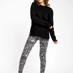 Just Cozy Fur-Lined Black Paisley - Cozy Lined 12 Just Cozy Fur-Lined Black Paisley - Cozy Lined