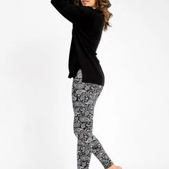 Just Cozy Fur-Lined Black Paisley - Cozy Lined 10 Just Cozy Fur-Lined Black Paisley - Cozy Lined
