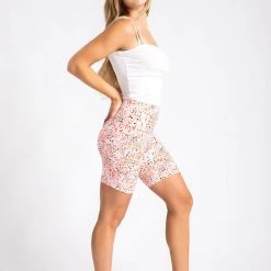 Just Cozy Biker Shorts Orange Splash Shorts