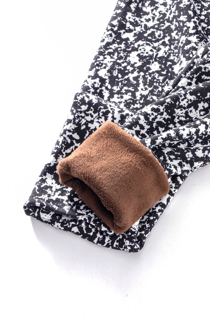 Just Cozy Black Splatter - Cozy Lined Fur-Lined 9 Just Cozy Black Splatter - Cozy Lined Fur-Lined