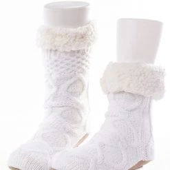 Just Cozy White - Cozy Slipper Socks