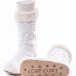 Just Cozy White - Cozy Slipper Socks