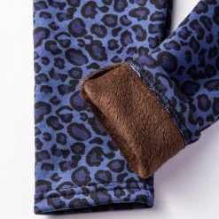 Just Cozy Blue Leopard Kid's - Cozy Lined