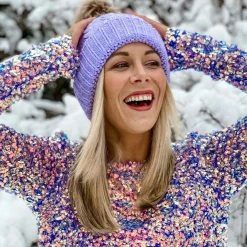 Just Cozy Knitted Hats Purple - Cozy Lined Hat 9 Just Cozy Knitted Hats Purple - Cozy Lined Hat