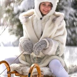 Just Cozy Knitted Mittens Grey - Cozy Lined Mittens