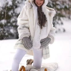 Just Cozy Knitted Mittens Grey - Cozy Lined Mittens