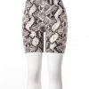 Just Cozy Biker Shorts Snake Print Shorts