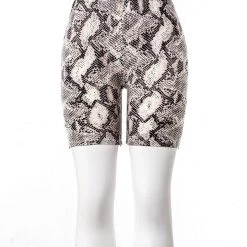 Just Cozy Biker Shorts Snake Print Shorts