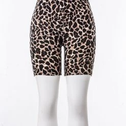 Just Cozy Biker Shorts Leopard Shorts