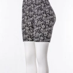 Just Cozy Black Floral Shorts