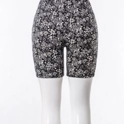 Just Cozy Black Floral Shorts
