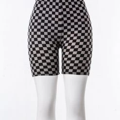 Just Cozy Grey Squares Shorts