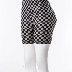 Just Cozy Grey Squares Shorts