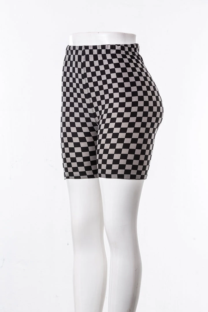 Just Cozy Grey Squares Shorts 4 Just Cozy Grey Squares Shorts