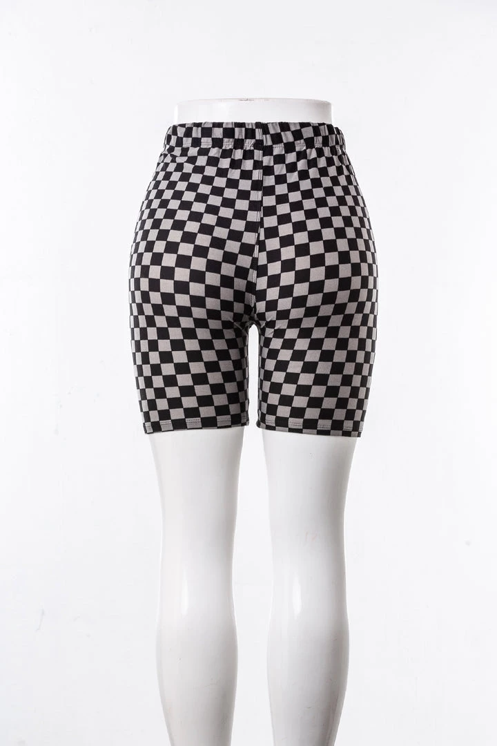 Just Cozy Grey Squares Shorts 6 Just Cozy Grey Squares Shorts