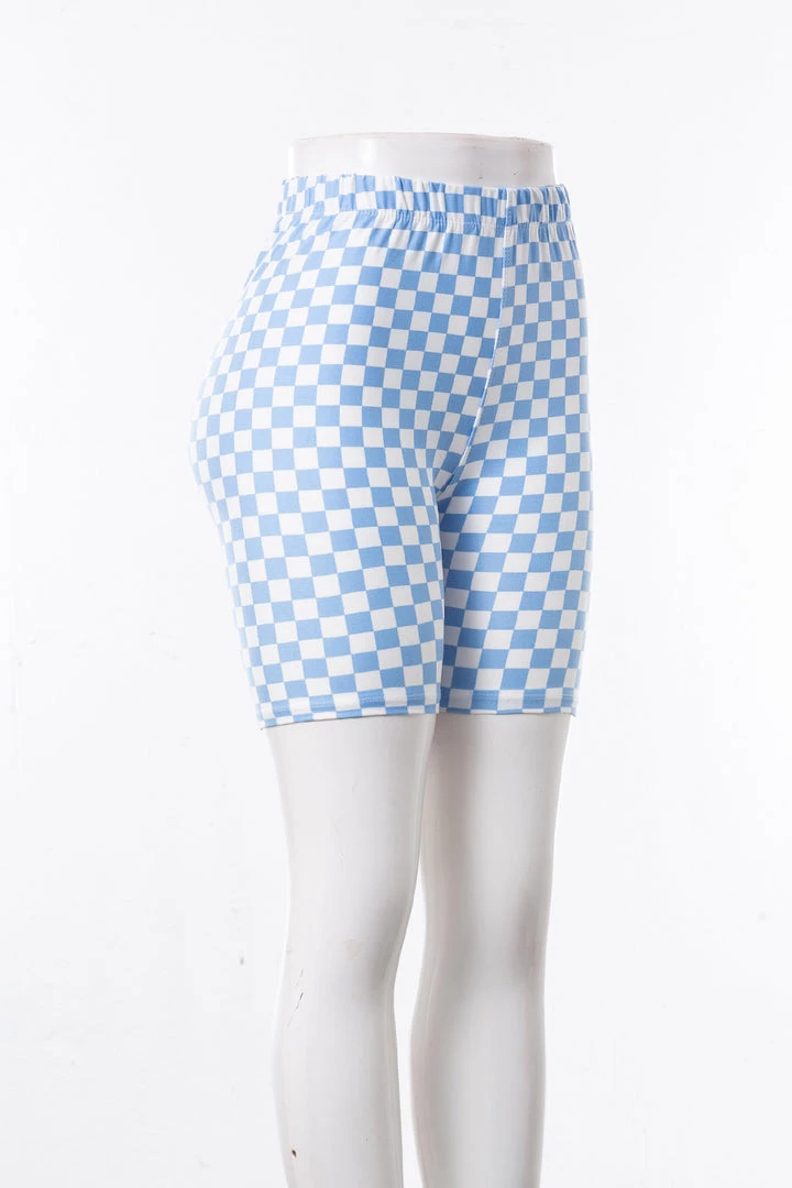 Just Cozy Blue Squares Shorts Biker Shorts 5 Just Cozy Blue Squares Shorts Biker Shorts