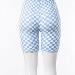 Just Cozy Blue Squares Shorts Biker Shorts 9 Just Cozy Blue Squares Shorts Biker Shorts