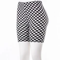Just Cozy Grey Chess Shorts Biker Shorts