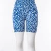 Just Cozy Blue Dotted Shorts Biker Shorts