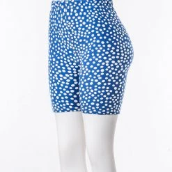 Just Cozy Blue Dotted Shorts Biker Shorts