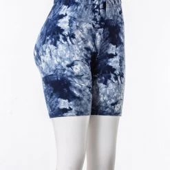 Just Cozy Biker Shorts Blue Splash Shorts