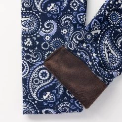 Just Cozy Blue Paisley - Cozy Lined Fur-Lined 14 Just Cozy Blue Paisley - Cozy Lined Fur-Lined