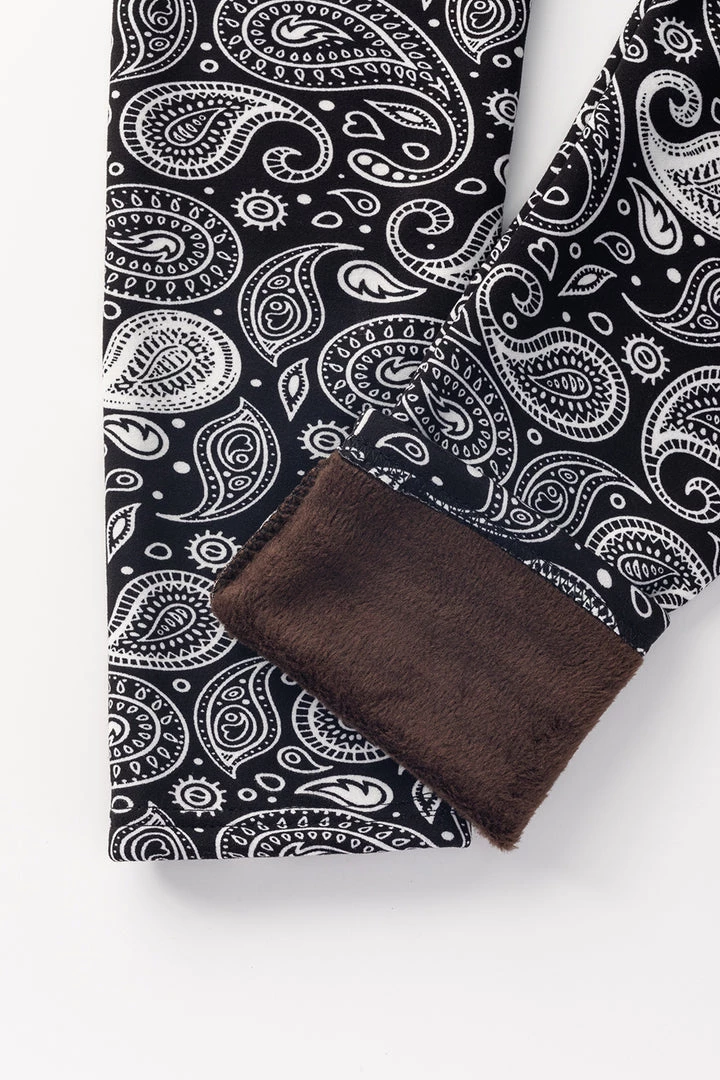 Just Cozy Fur-Lined Black Paisley - Cozy Lined 8 Just Cozy Fur-Lined Black Paisley - Cozy Lined