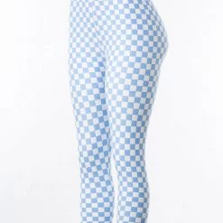 Just Cozy Blue Squares - Capris