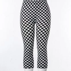 Just Cozy Grey Chess - Capris