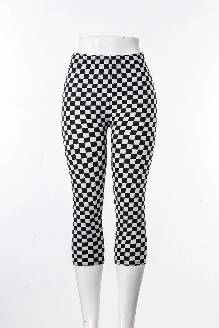 Just Cozy Grey Chess - Capris 3 Just Cozy Grey Chess - Capris