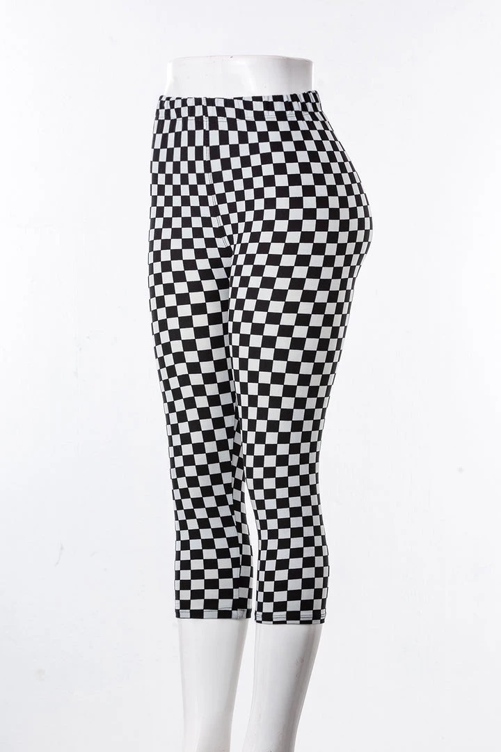 Just Cozy Grey Chess - Capris 5 Just Cozy Grey Chess - Capris