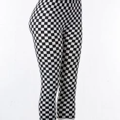 Just Cozy Grey Chess - Capris