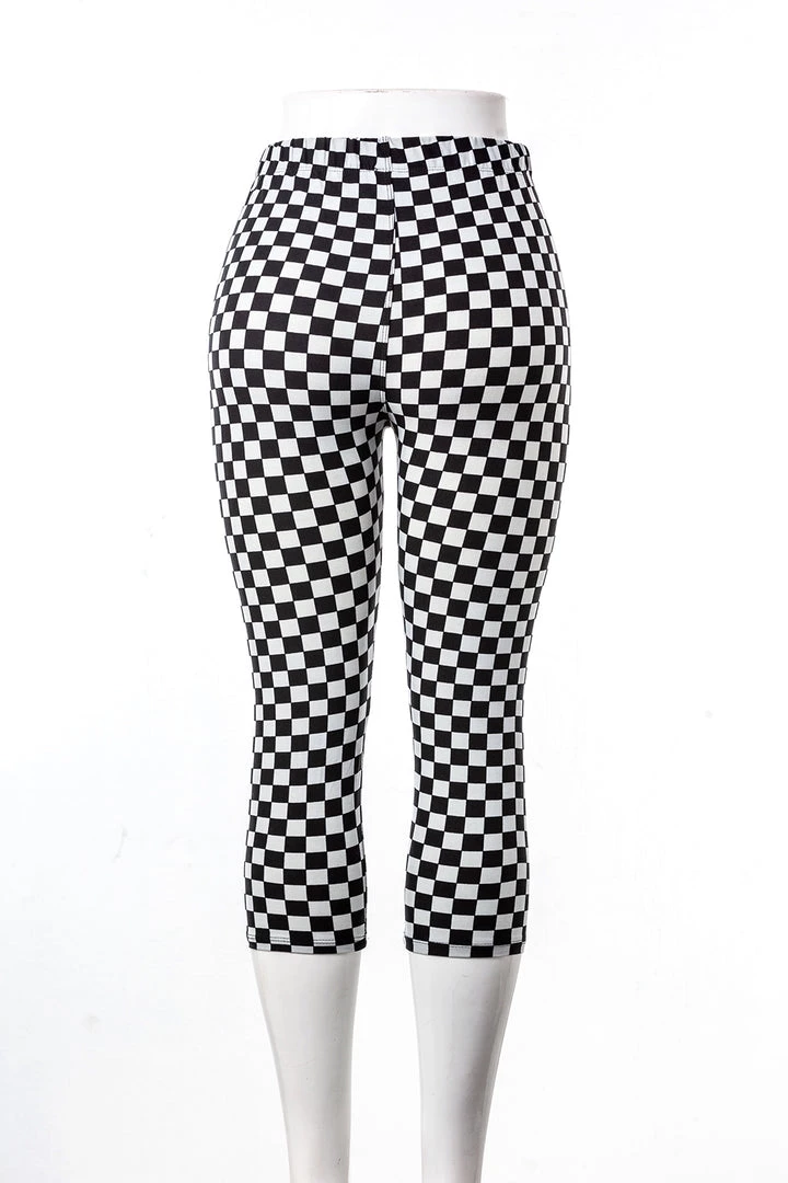 Just Cozy Grey Chess - Capris 6 Just Cozy Grey Chess - Capris